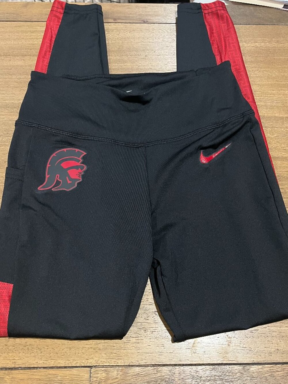 USC Dri-Fit Nike Women's Red and Black Leggings (NEW)